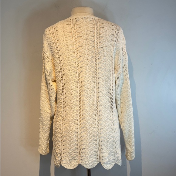 Cotton roads cream wide knit pullover sweater size Small - Picture 4 of 10